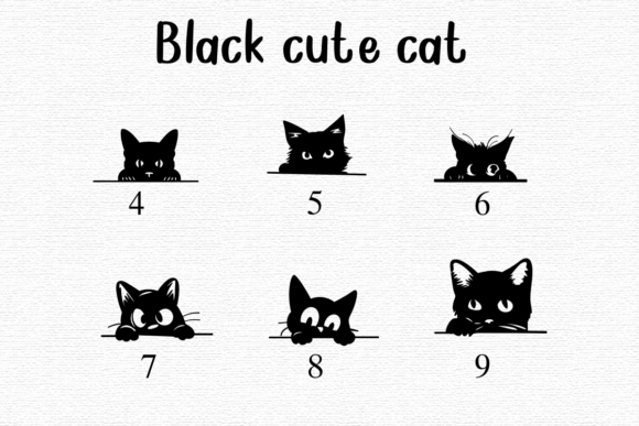 Black Cute Cat Font preview 4