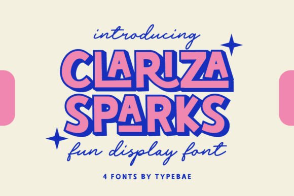 Clariza Sparks Font preview 3