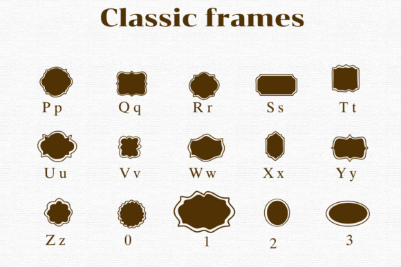 Classic Frames Font preview 2