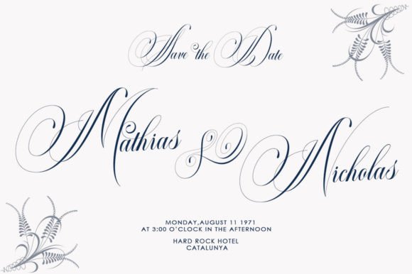 Classical Calligraphy Font preview 2
