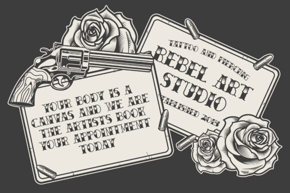 Classic Tattoo Font preview 2