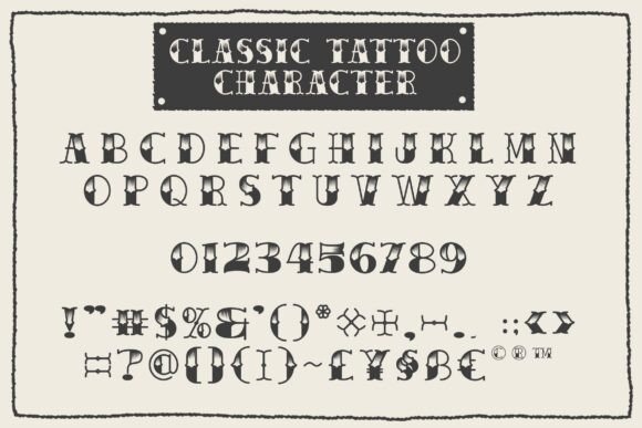 Classic Tattoo Font preview 3