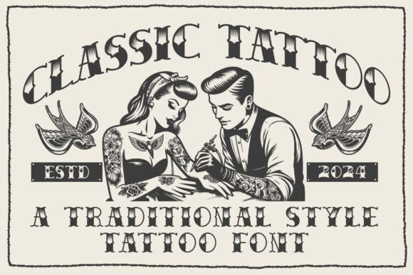 Classic Tattoo Font preview 4