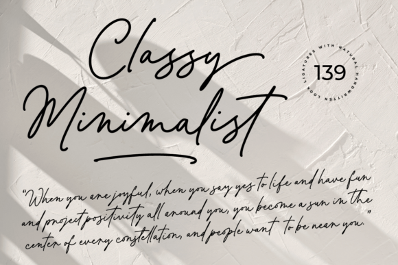 Classy Minimalist Font