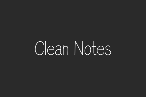 Clean Notes Font