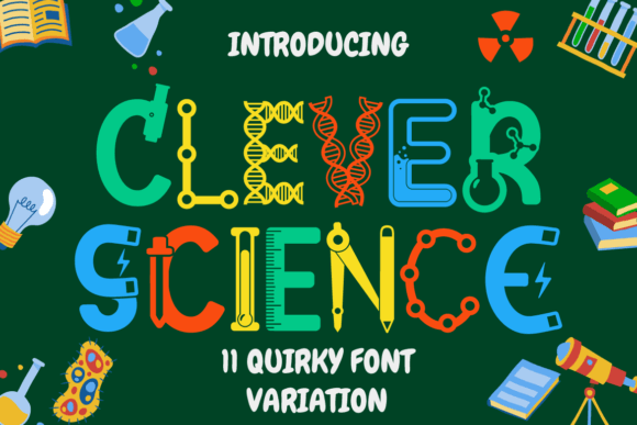 Clever Science Font preview 3