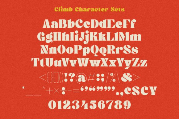 Climb Font preview 3