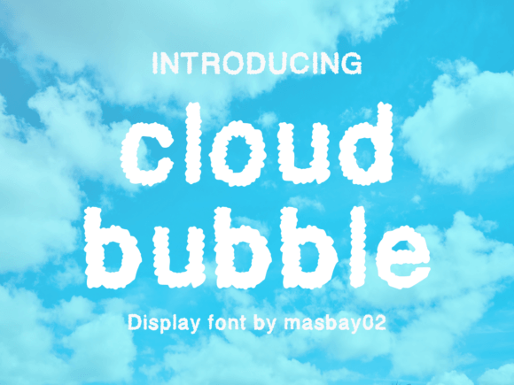 Cloud Bubble Font preview 2