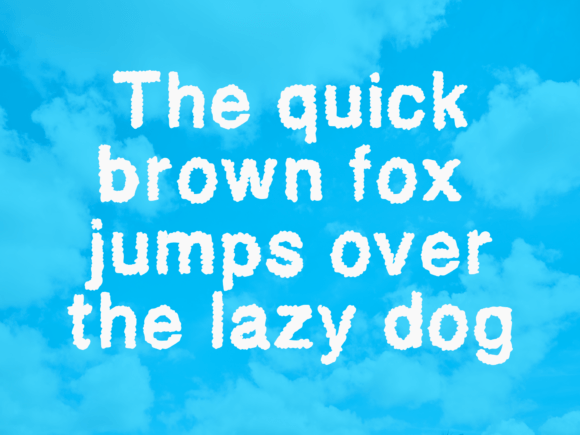 Cloud Bubble Font preview 4