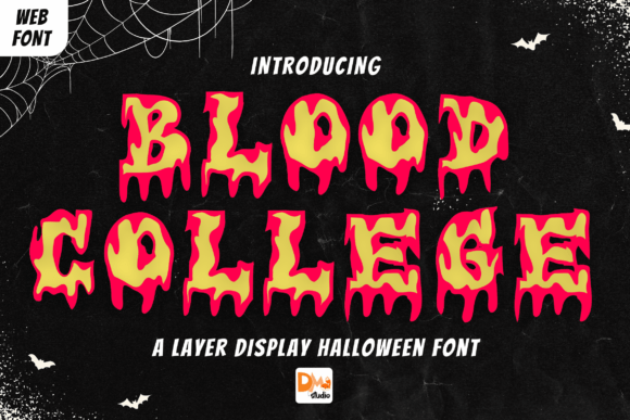 Blood College Font preview 2