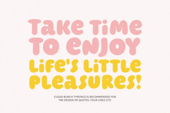 Cloud Bunch Font preview 3