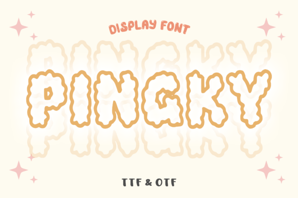 Cloud Line Font preview 3