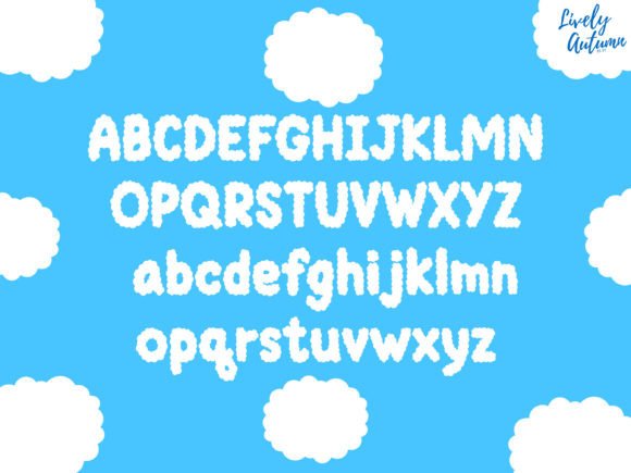 Cloudy Font preview 2