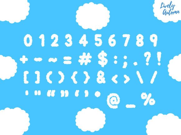 Cloudy Font preview 3