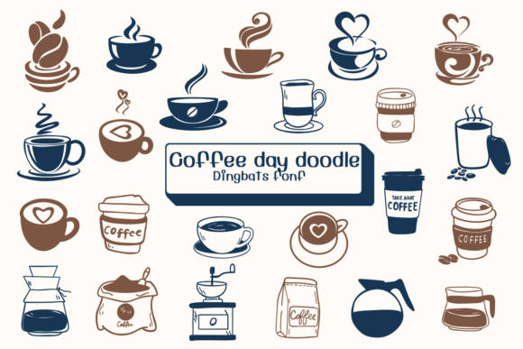 Coffee Day Doodle Font
