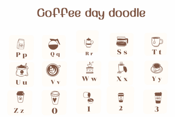 Coffee Day Doodle Font preview 3