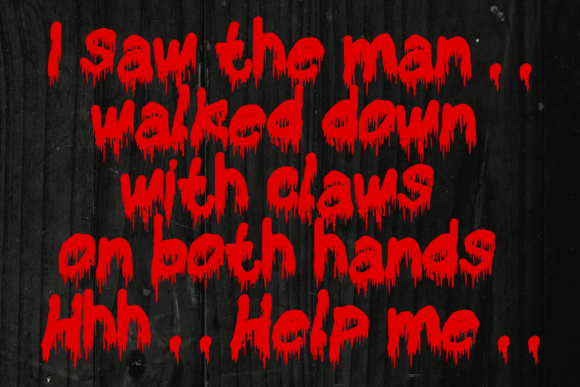 Bloody Horror Font preview 4