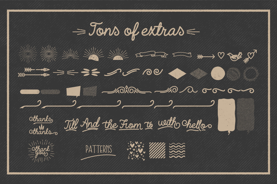 Coffee Font + Extras Font preview 3