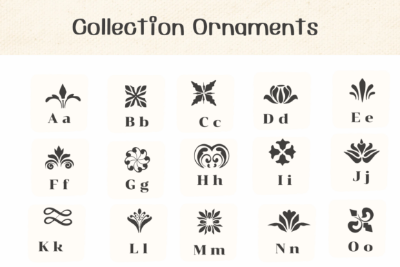 Collection Ornaments Font preview 2