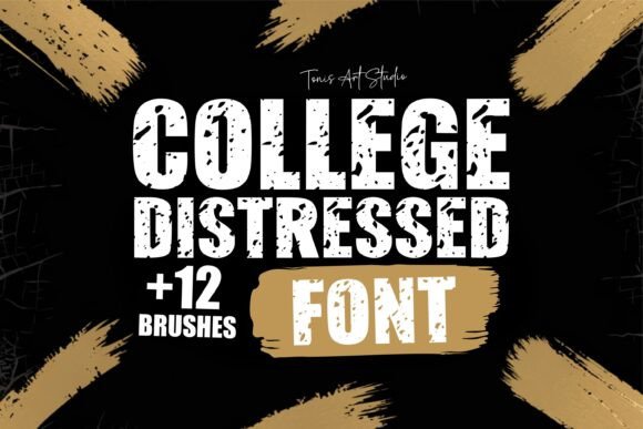 College Distressed Font preview 2