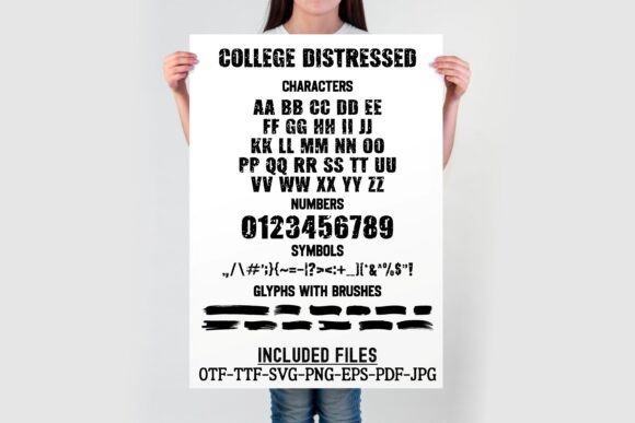 College Distressed Font preview 3