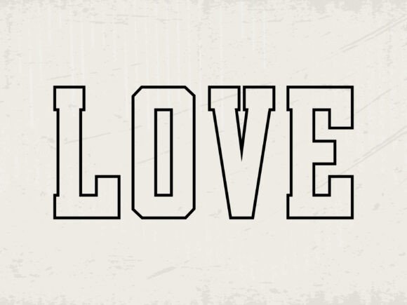 College Outline Font preview 4
