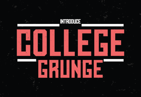 College Grunge Font preview 3