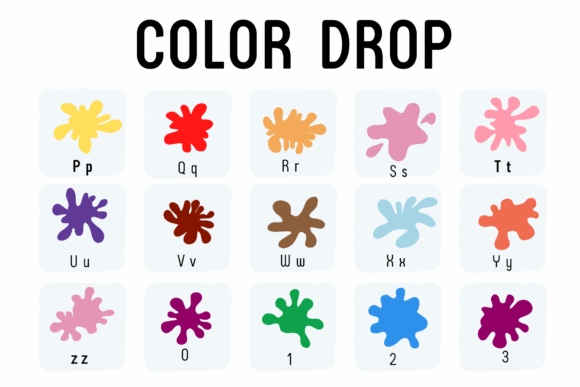Color Drop Font preview 3