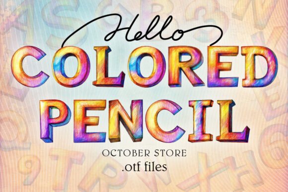 Colored Pencil Font