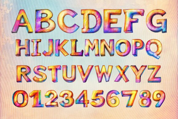 Colored Pencil Font preview 2