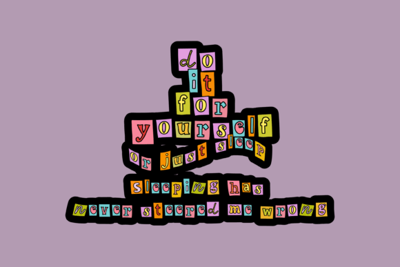 Colorful Collage Font preview 2