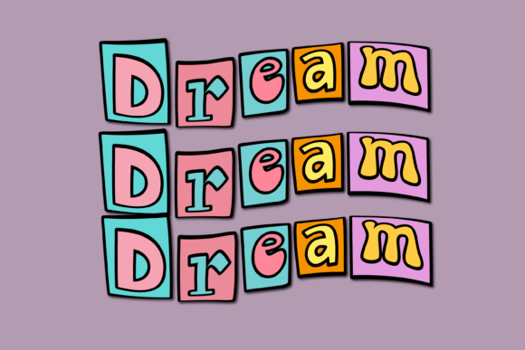 Colorful Collage Font preview 4