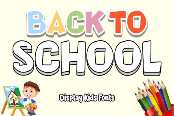 Coloring Book Font preview 3