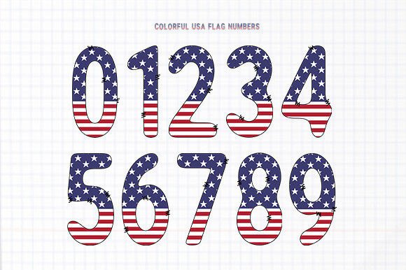 Colorful Usa Flag Font preview 2