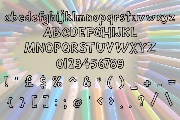 Colour Me Pretty Font preview 2