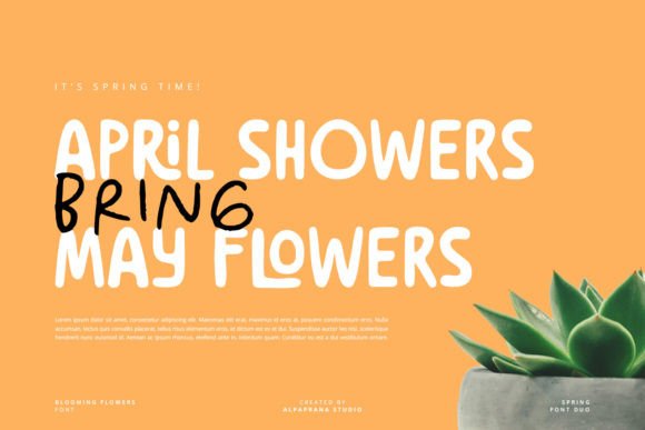 Blooming Flowers Font preview 3