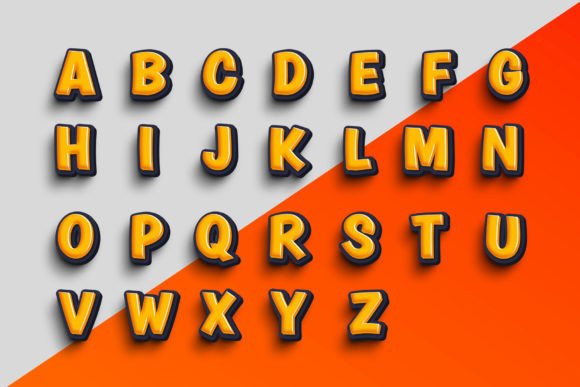 Comic Toon 3d Font preview 2