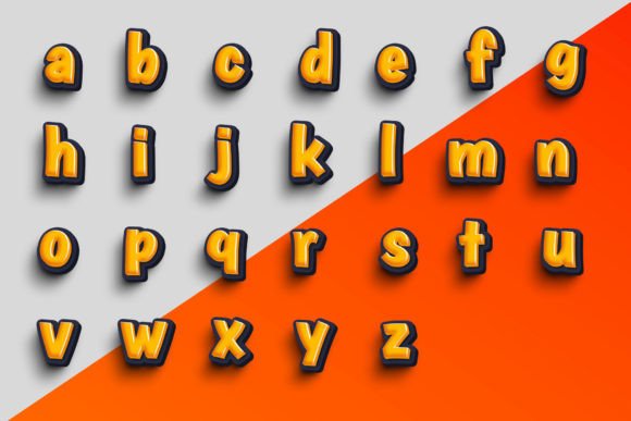 Comic Toon 3d Font preview 3