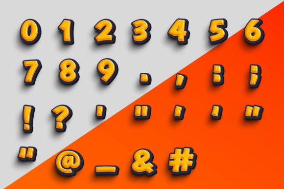 Comic Toon 3d Font preview 4