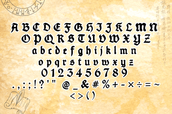 Ancient Letters Font preview 2