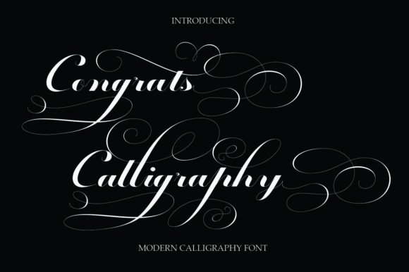 Congrats Calligraphy Font