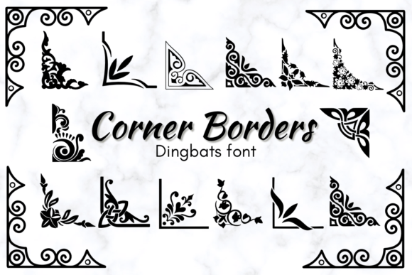 Corner Borders Font