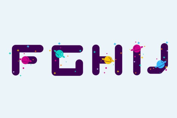 Cosmos Galaxy Font preview 3