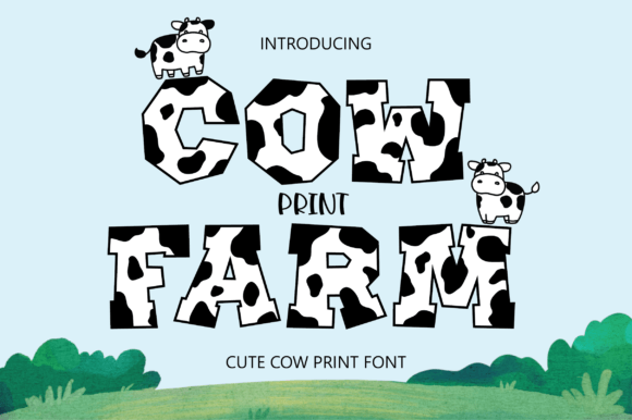 Cow Print Farm Font