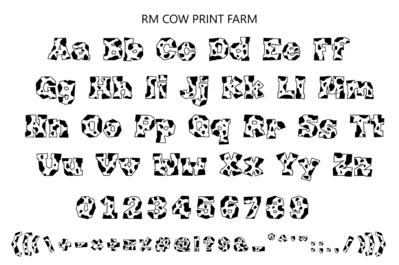 Cow Print Farm Font preview 2