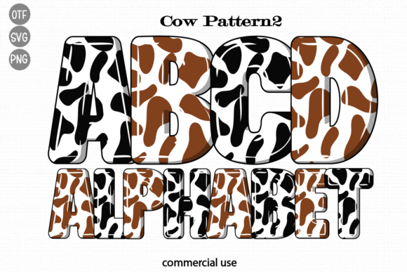 Cow Pattern Font