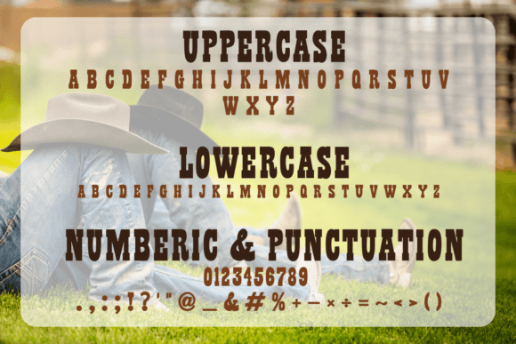 Cowboy Boots Font preview 2