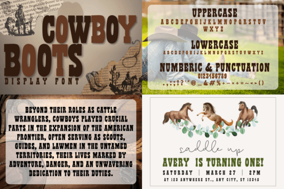 Cowboy Bundle Font preview 4