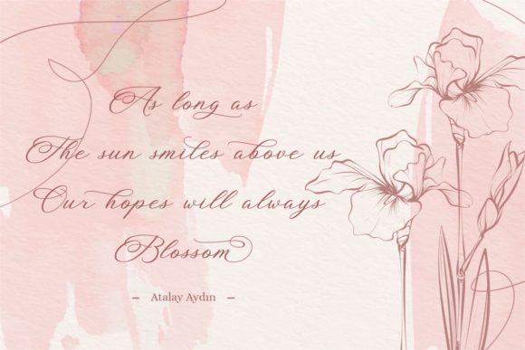Blossom Heart Font preview 3