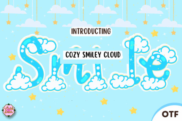 Cozy Smiley Cloud Font preview 2